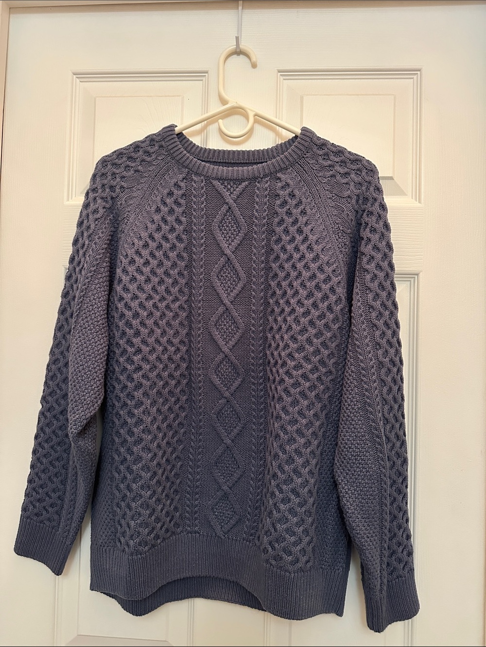 Men's Textured Cable Crewneck Sweater